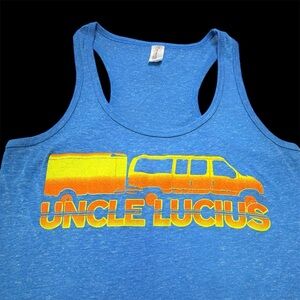 Uncle Lucius Band Electric Blue Tank Top Size Lg.  Fits like a medium